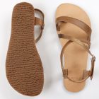 TIKKI SELENE CAMEL női bőr szandál 40