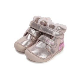   DDSTEP téli bélelt magasszárú barefoot bőr cipő  W070-52624A Cream 20