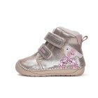 DDSTEP téli bélelt magasszárú barefoot bőr cipő  W070-52624A Cream 23