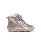 DDSTEP téli bélelt magasszárú barefoot bőr cipő  W070-52624A Cream 23